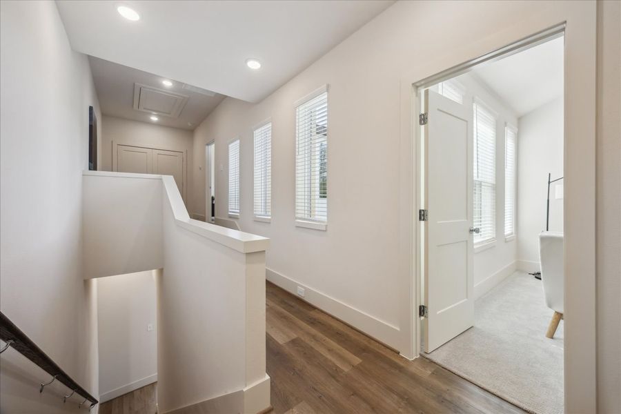 Furnished interior in a model home at Mansfield Reserve in Houston (Image 18).