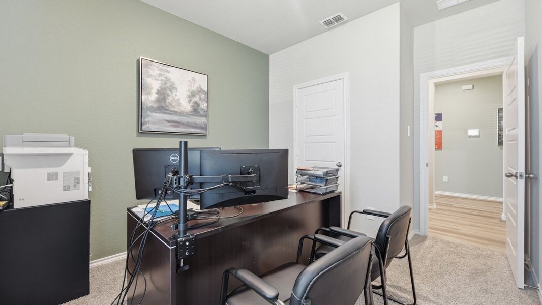 Furnished interior in a model home at Trails of Elizabeth Creek in Fort Worth (Image 50).