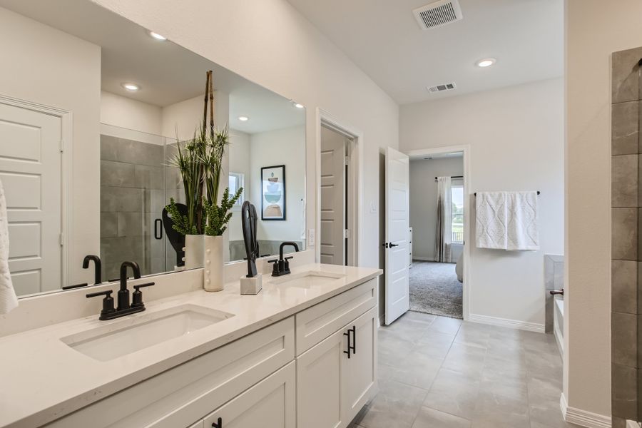 Brodie model primary bathroom at Overland Grove by Century Communities Brodie model primary bathroom at Overland Grove by Century Communities