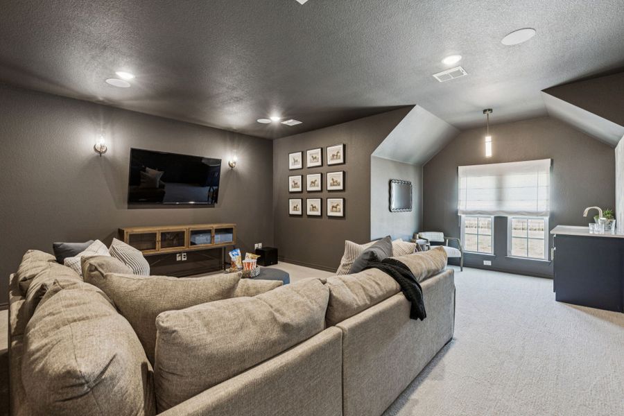 Furnished interior in a model home at Timberbrook in Justin (Image 26). Furnished interior in a model home at Timberbrook in Justin (Image 26).