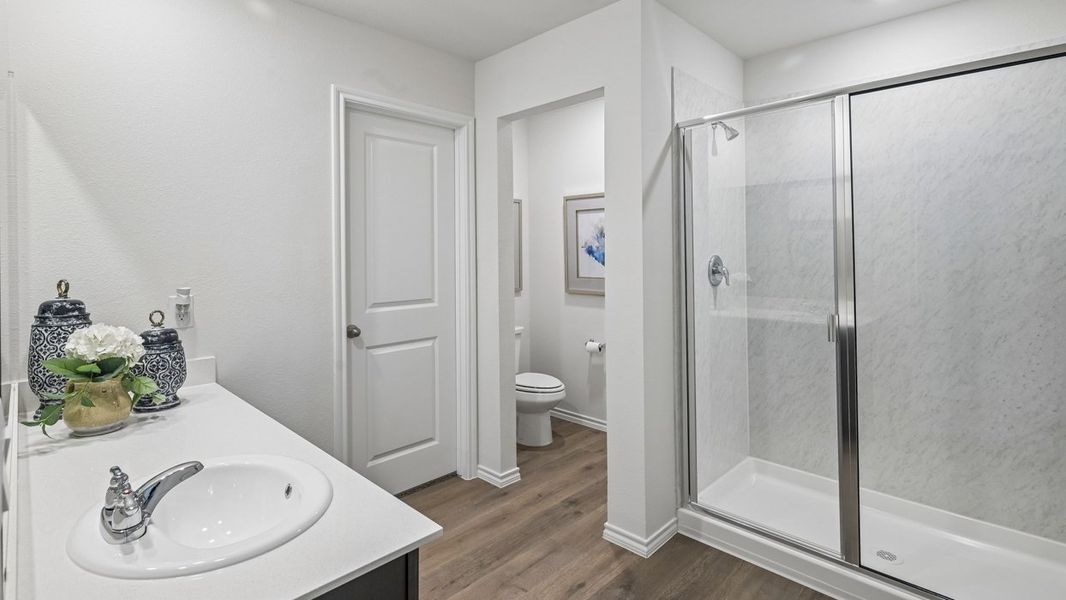 Furnished interior in a model home at Three Oaks in Sherman (Image 25).