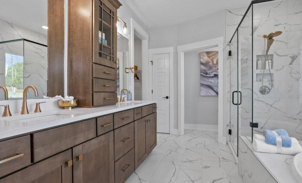 Furnished interior in a model home at The Enclave at Hidden Lake - 55+ Community in Youngsville (Image 14).
