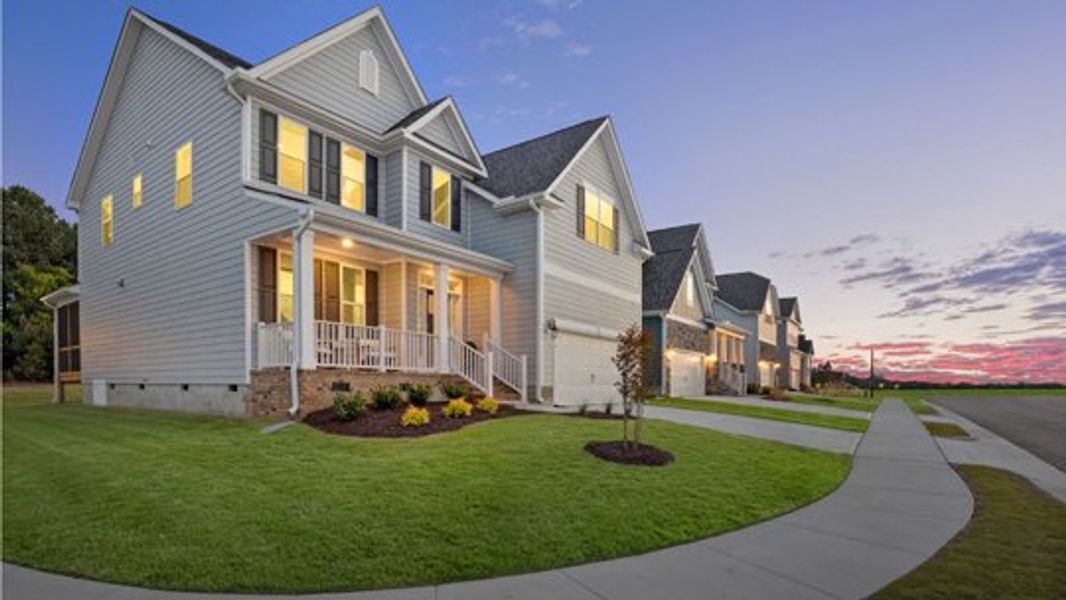 Front exterior of a home in the Kalas Falls community, located in Wake Forest, NC (Image 21).