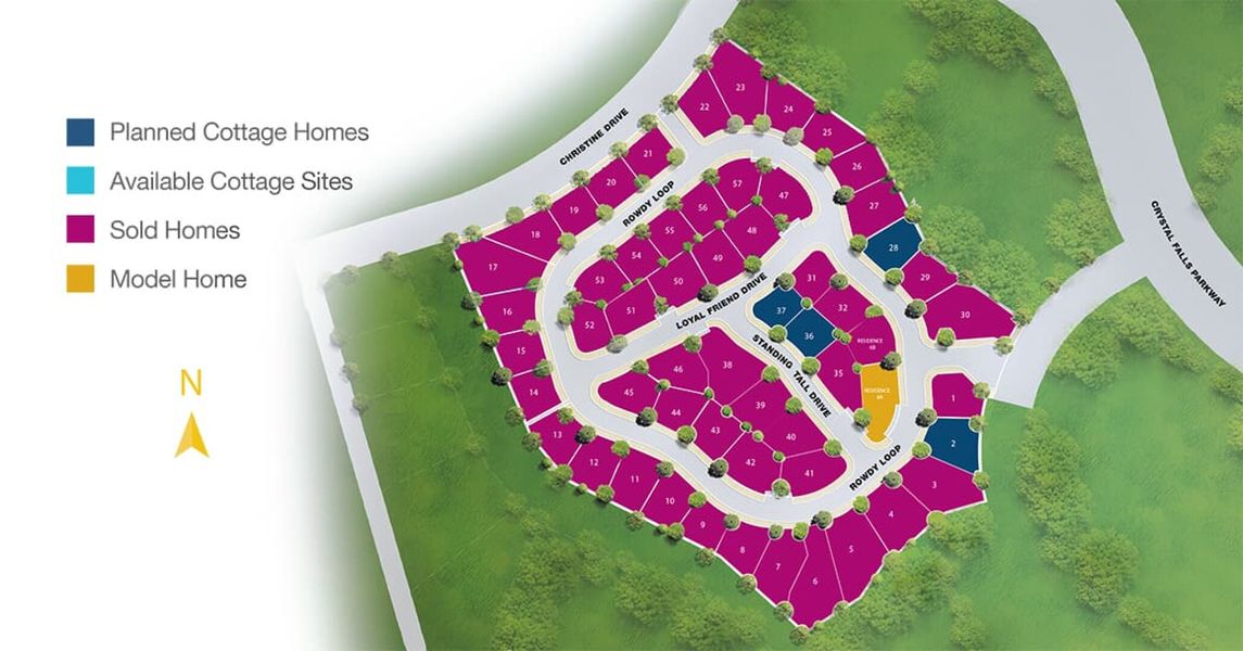 Image 3 of the Cottages at Crystal Falls community in Leander, TX.