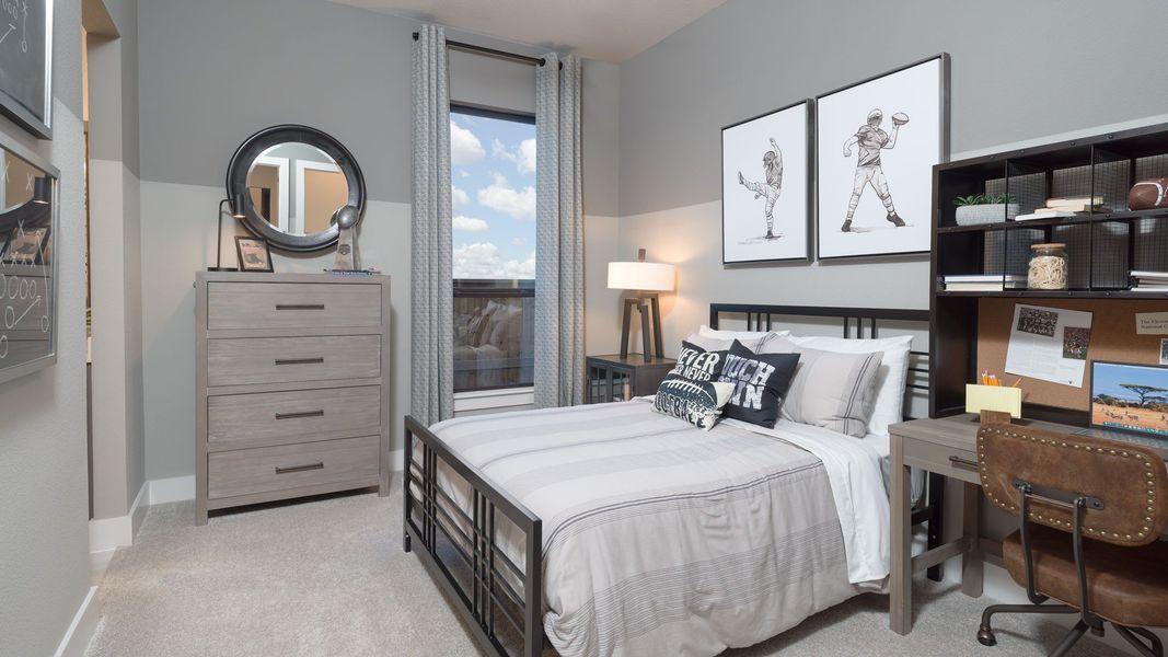 Furnished interior in a model home at Walsh Ranch 60' in Aledo (Image 16).