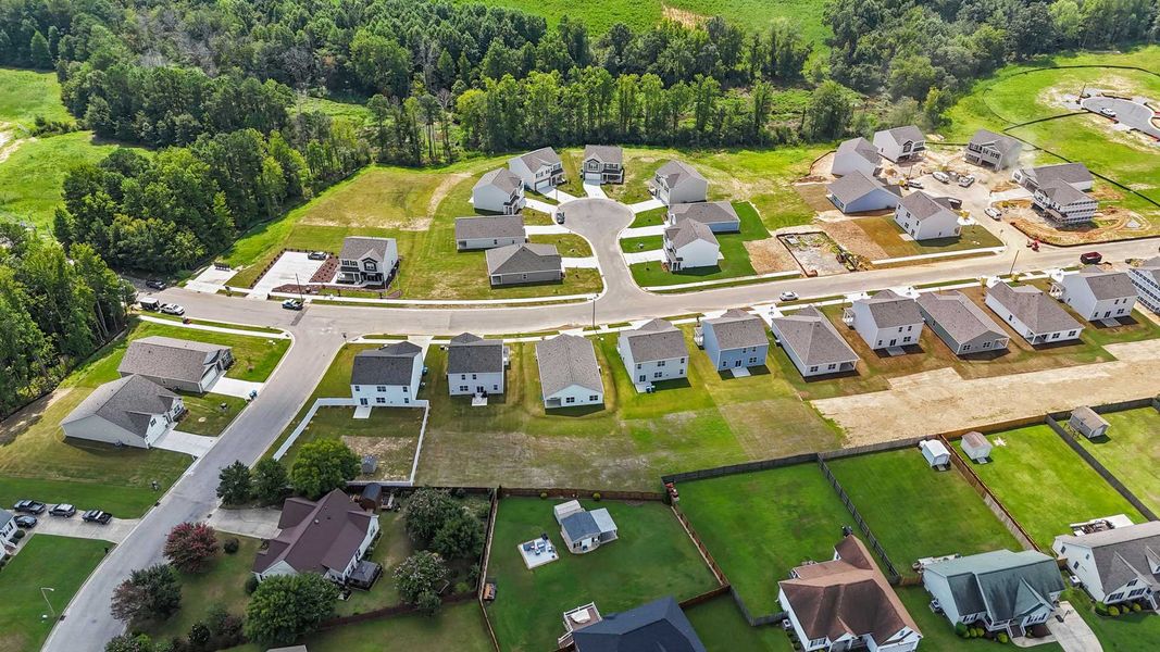 Aerial view of the Bedford Place community in Wilson, NC, showing layout and nearby surroundings (Image 11).