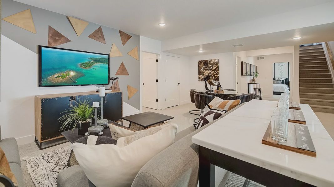 Furnished interior in a model home at Westerly in Erie (Image 23).