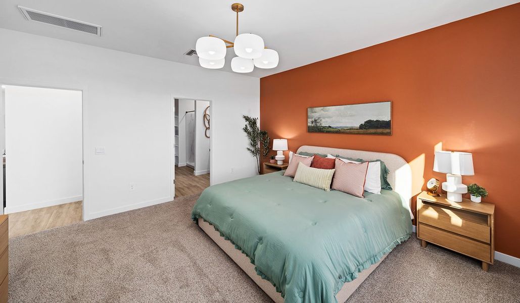 Furnished interior in a model home at Entrada Del Toro at Rancho Sahuarita in Sahuarita (Image 23).