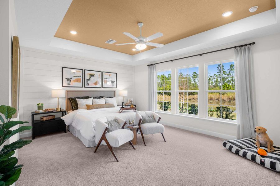 Furnished interior in a model home at Tributary 70' in Yulee (Image 6).