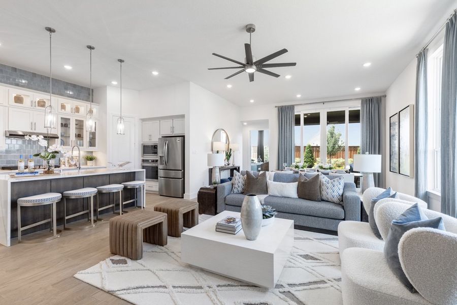 Furnished interior in a model home at Wildrye in Waller (Image 5).