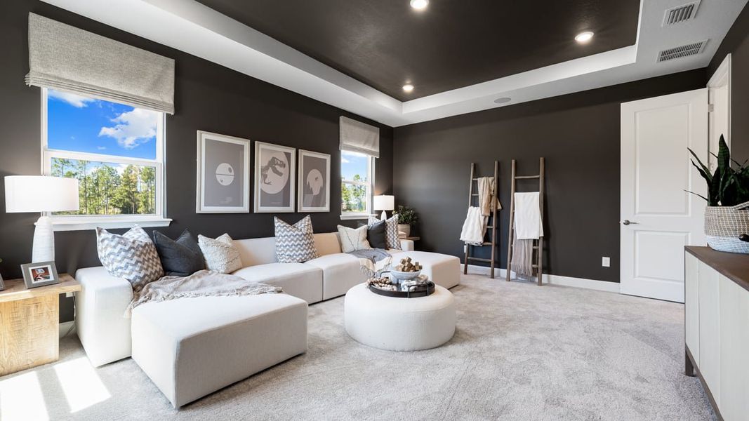 Furnished interior in a model home at Hammock at Two Rivers in Zephyrhills (Image 19). Furnished interior in a model home at Hammock at Two Rivers in Zephyrhills (Image 19).