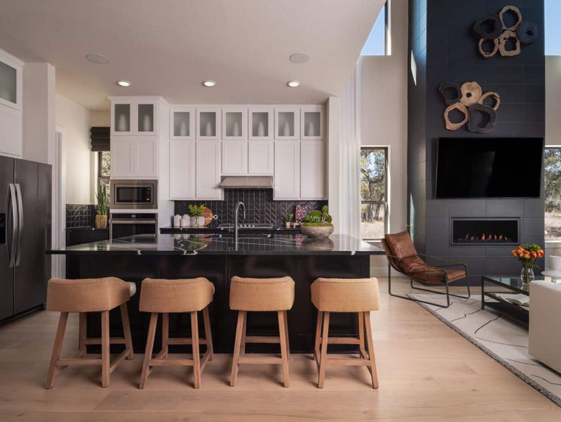 Furnished interior in a model home at Parmer Ranch in Georgetown (Image 7).