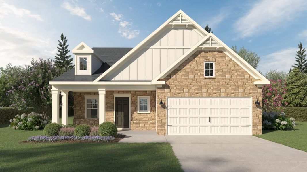 Front exterior of a home in the Pevensie Manor community, located in Powder Springs, GA (Image 5).