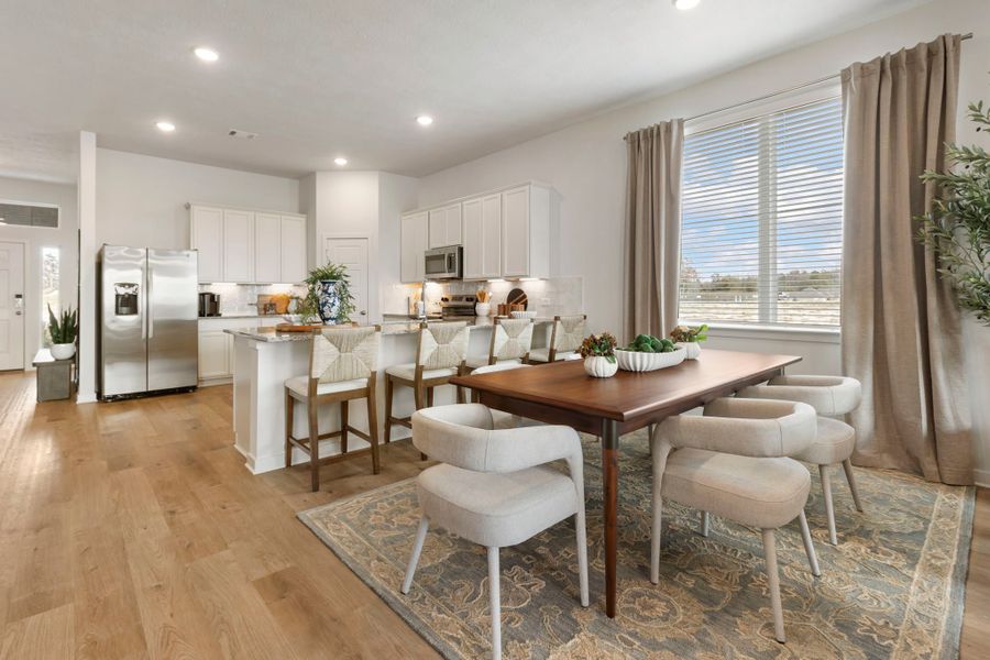 Furnished interior in a model home at Lakeside at Millican Reserve in College Station (Image 4).