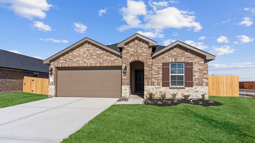 Front exterior of a home in the Caldwell Crossing community, located in Iowa Colony, TX (Image 1). Front exterior of a home in the Caldwell Crossing community, located in Iowa Colony, TX (Image 1).