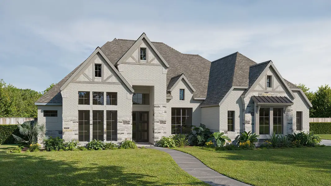 Front exterior of a home in the Vintage Oaks at the Vineyard 1 Acre community, located in New Braunfels, TX (Image 18). Front exterior of a home in the Vintage Oaks at the Vineyard 1 Acre community, located in New Braunfels, TX (Image 18).