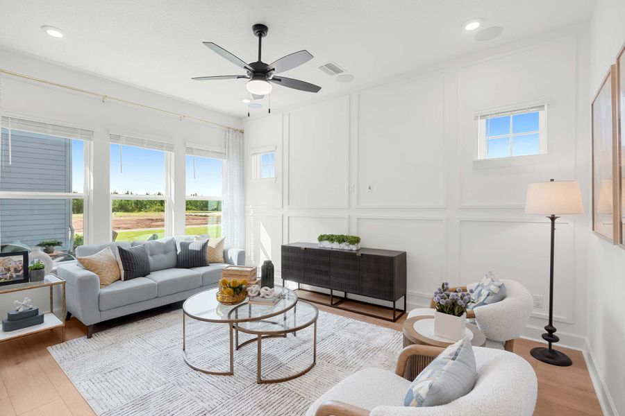 Furnished interior in a model home at Seven Pines 24' Rear Entry Townhomes in Jacksonville (Image 46). Furnished interior in a model home at Seven Pines 24' Rear Entry Townhomes in Jacksonville (Image 46).