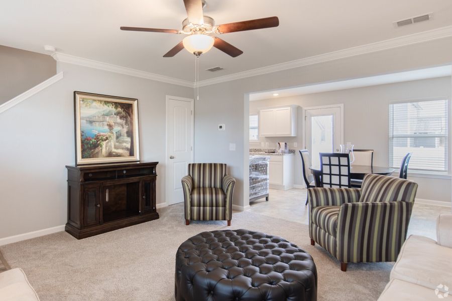 Furnished interior in a model home at Stonehenge in Manchester (Image 26).