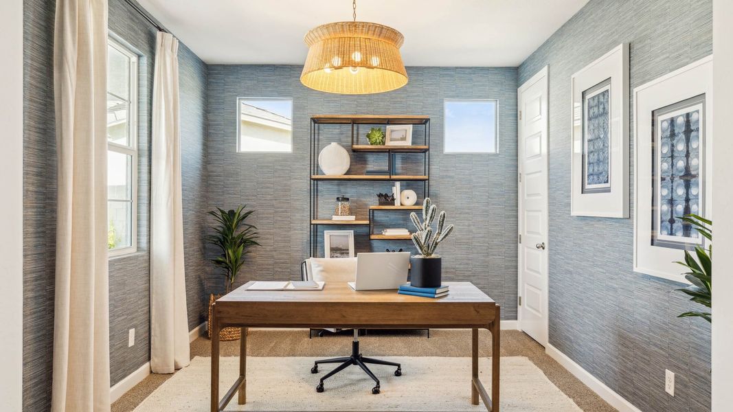 Furnished interior in a model home at Westpark in Buckeye (Image 7).
