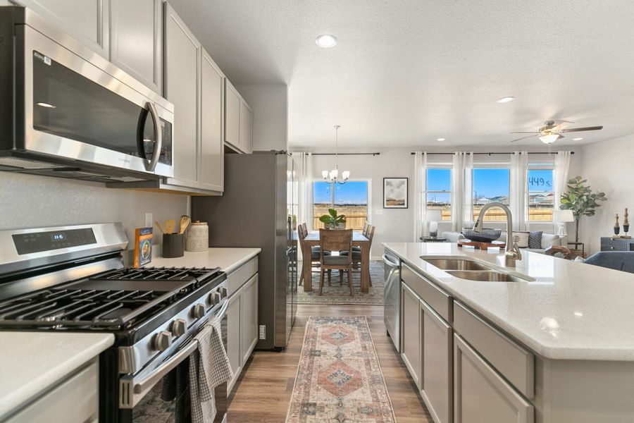 Furnished interior in a model home at Lochbuie Station – Jewel Collection in Lochbuie (Image 7).