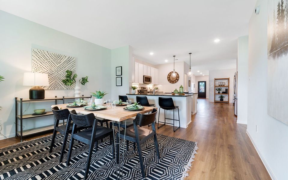 Furnished interior in a model home at The Pines at Seven Coves in Willis (Image 14).