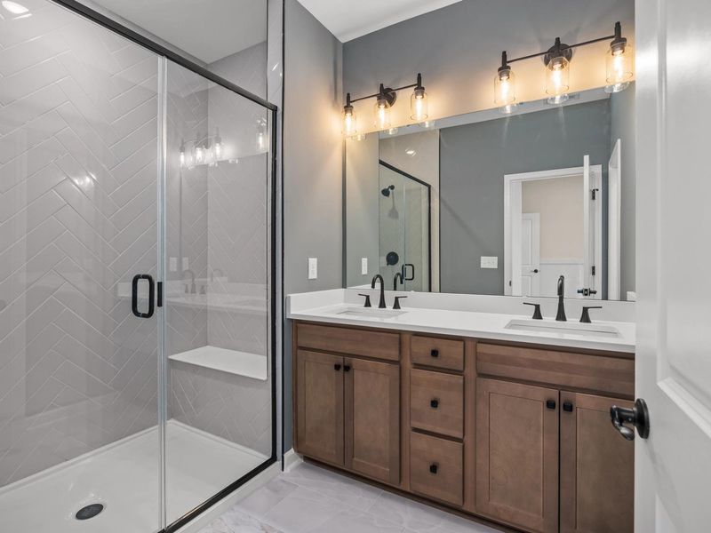 Furnished interior in a model home at Forestville Yard in Knightdale (Image 9).