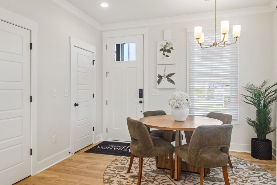 Furnished interior in a model home at Hawthorne Summit in Greenville (Image 26).