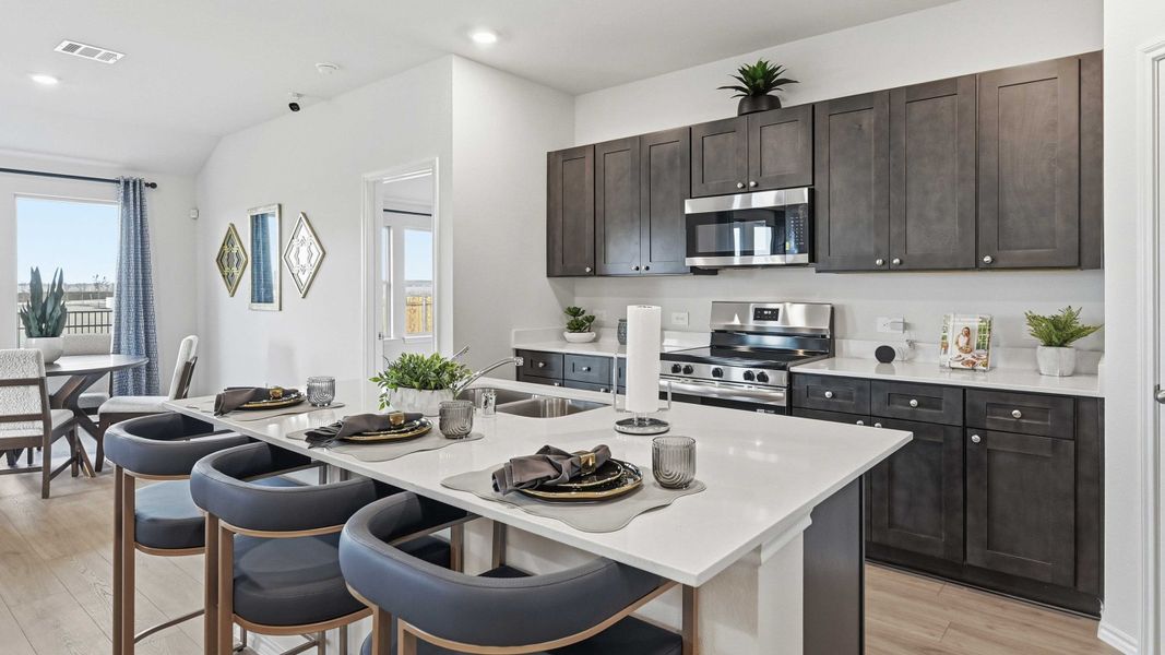 Furnished interior in a model home at Northspur in Terrell (Image 5).