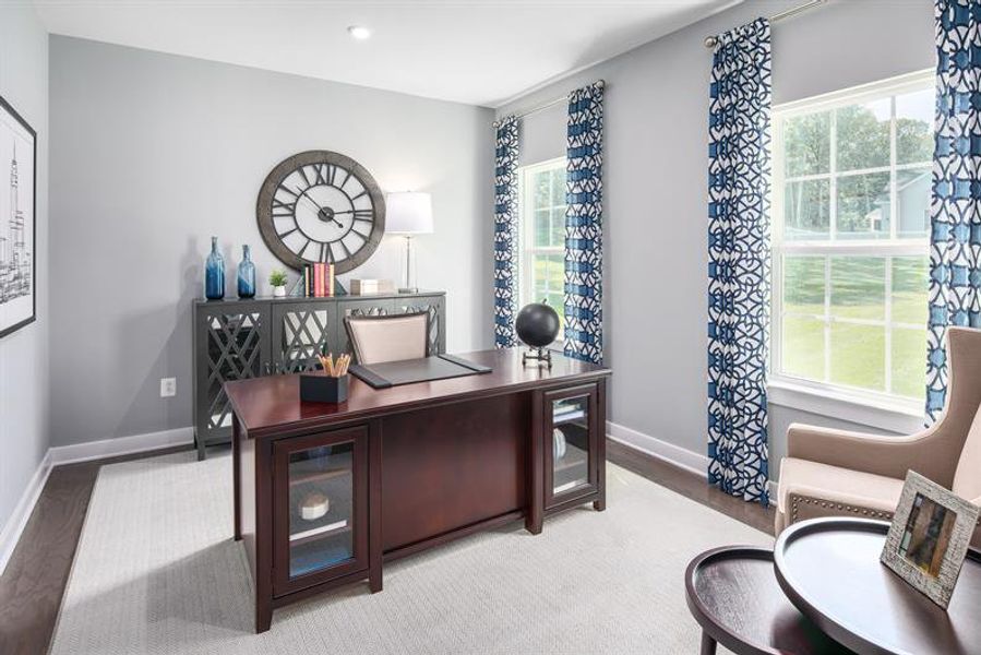 Optional office space makes remote work and study easy.