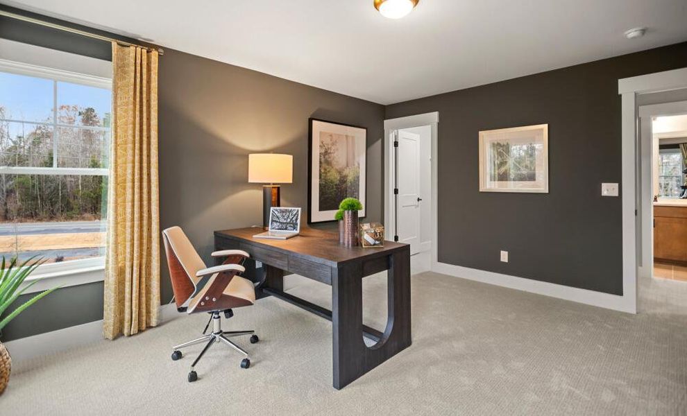 Furnished interior in a model home at Carraway in Greensboro (Image 24).