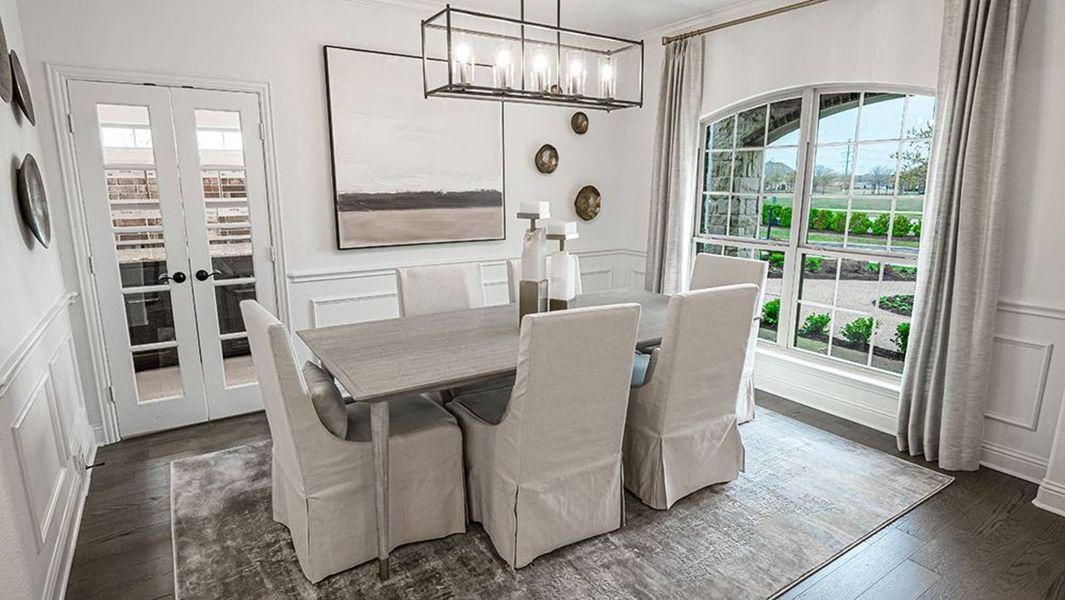 Furnished interior in a model home at Mira Lagos Crossing in Grand Prairie (Image 4).