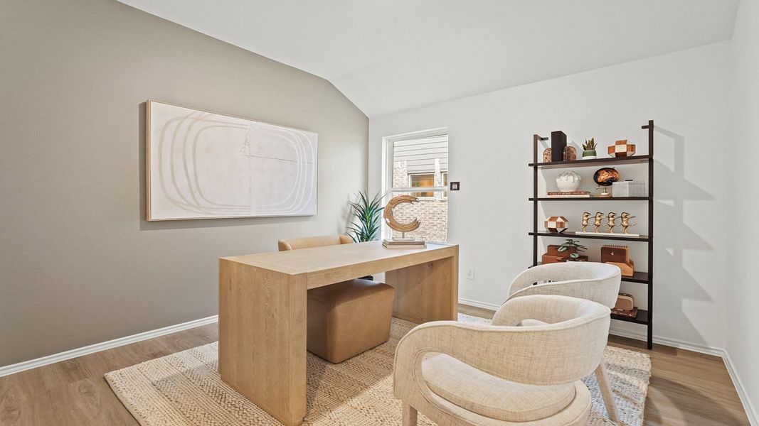 Furnished interior in a model home at Newport Pointe in Crosby (Image 8).