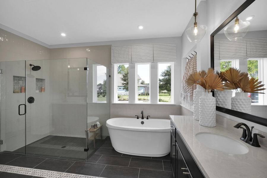 Furnished interior in a model home at TrailMark 70's and 80's in St. Augustine (Image 27). Furnished interior in a model home at TrailMark 70's and 80's in St. Augustine (Image 27).