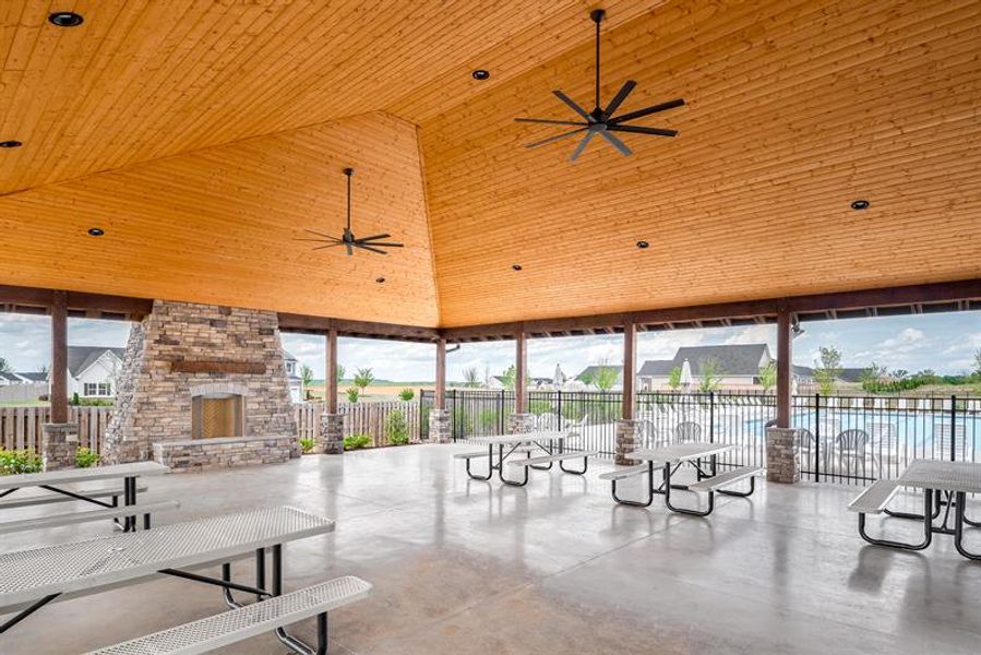 Celebrate birthdays and gather with loved ones under the covered pavilion. Celebrate birthdays and gather with loved ones under the covered pavilion.