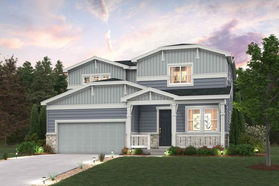 A house with a lawn and trees.