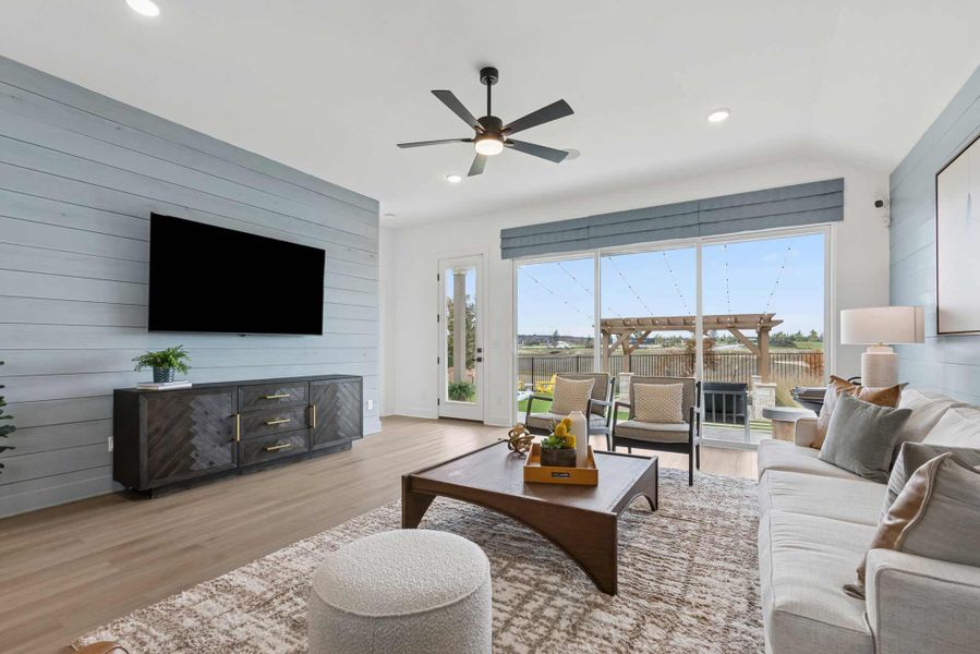 Furnished interior in a model home at The Colony in Bastrop (Image 9).
