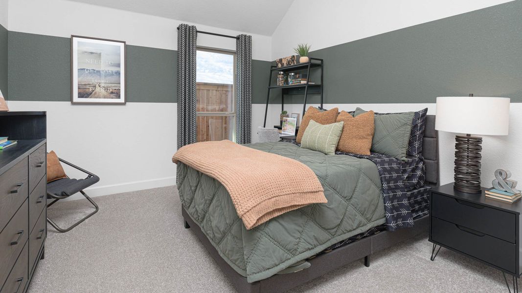 Furnished interior in a model home at Walsh Ranch 60' in Aledo (Image 19).