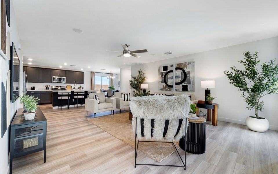 Furnished interior in a model home at Rancho Santa Rosa in Maricopa (Image 44).