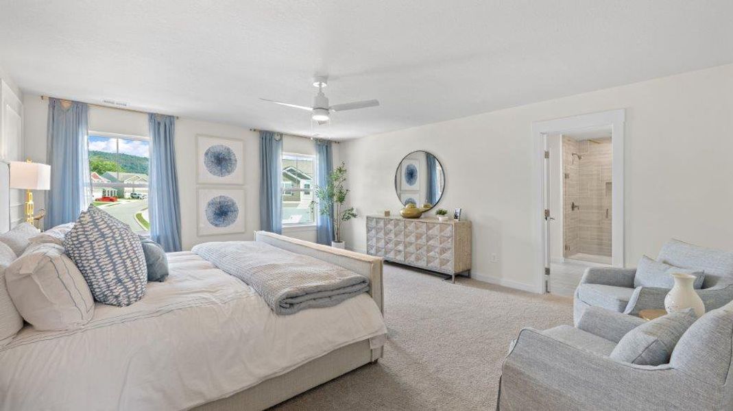 Furnished interior in a model home at Harbor Crest in Ooltewah (Image 32).