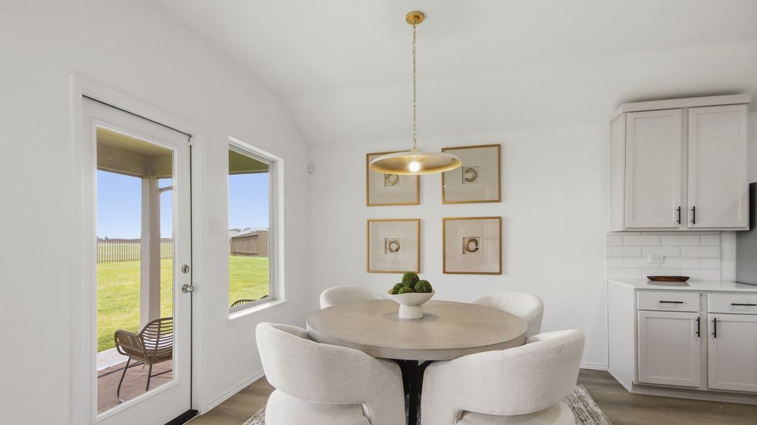 Furnished interior in a model home at Harrington Trails at The Canopies in New Caney (Image 5).
