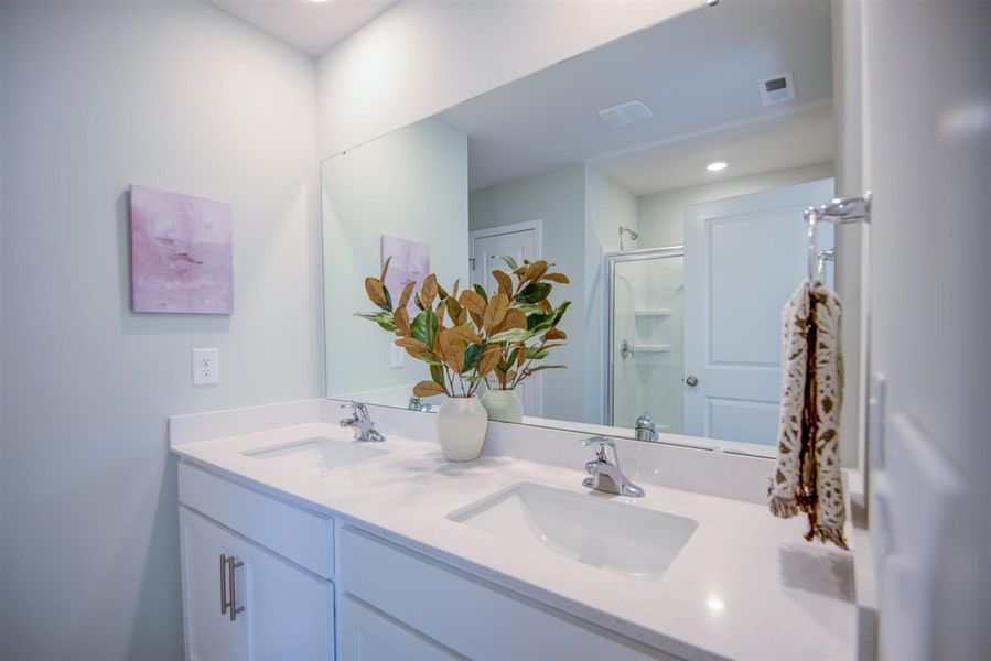 Furnished interior in a model home at Butterfield in Kinston (Image 29).