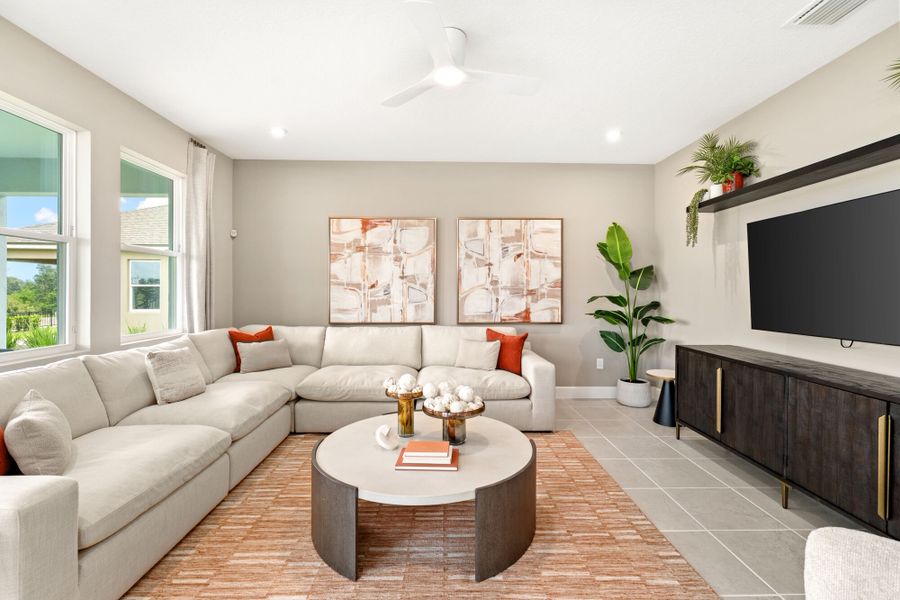 Furnished interior in a model home at Rainwood in Clermont (Image 20).
