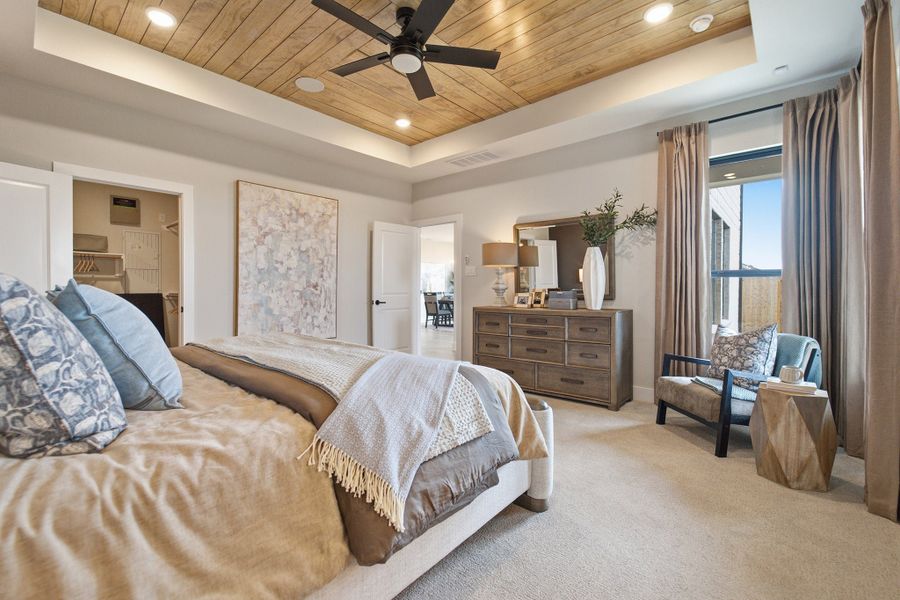 Furnished interior in a model home at Grand Magnolia in Waller (Image 35).