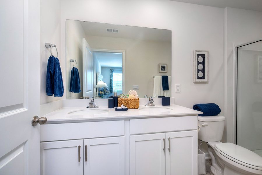 Furnished interior in a model home at Wall Street in Sumter (Image 20).