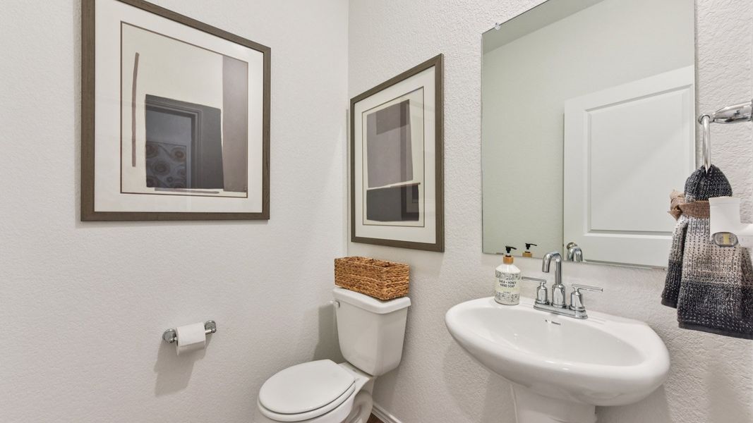 Furnished interior in a model home at Palomino in Manor (Image 24).