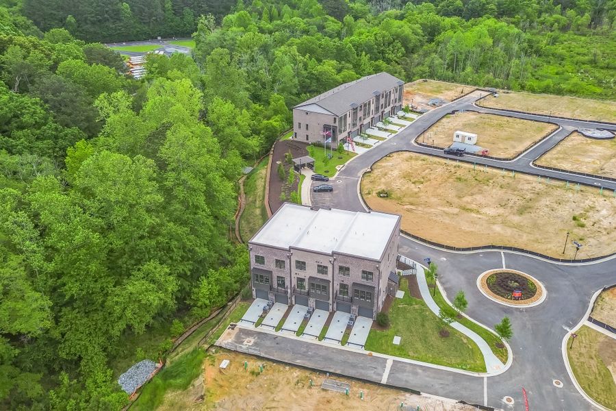 Aerial view of the Echo Park community in Suwanee, GA, showing layout and nearby surroundings (Image 9).