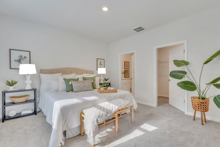 Furnished interior in a model home at The Retreat at East Argent in Ridgeland (Image 27).