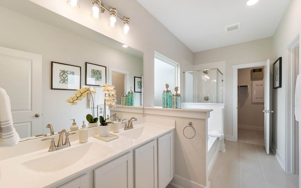 Furnished interior in a model home at Cloud Country in New Braunfels (Image 20).