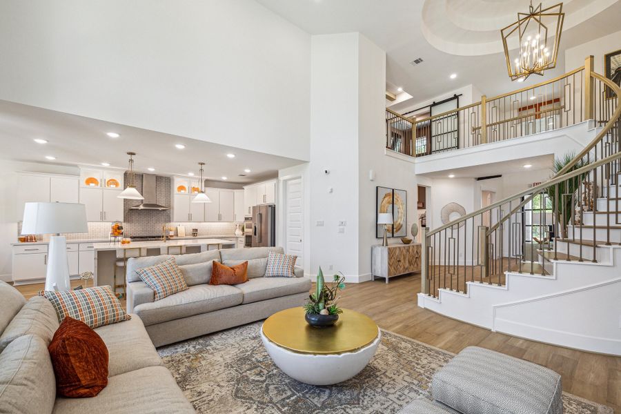 Furnished interior in a model home at ARTAVIA® - 60' in Conroe (Image 8).