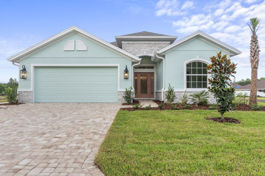 Front exterior of a home in the Matanzas Cove community, located in Palm Coast, FL (Image 2). Front exterior of a home in the Matanzas Cove community, located in Palm Coast, FL (Image 2).